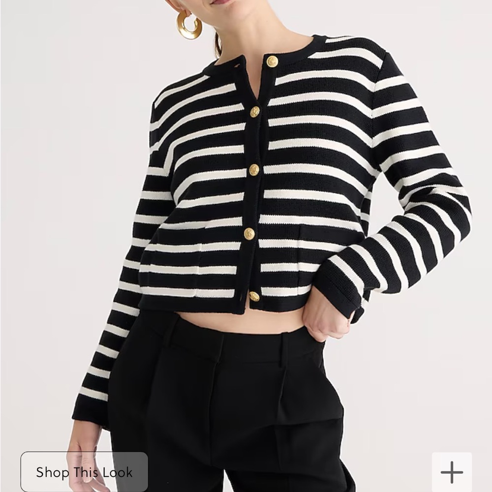 Jcrew striped lady jacket. Excellent condition. Size medium.
